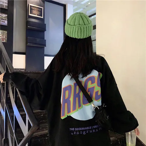 Повседневные свободные белые свитера с круглым вырезом и длинными рукавами