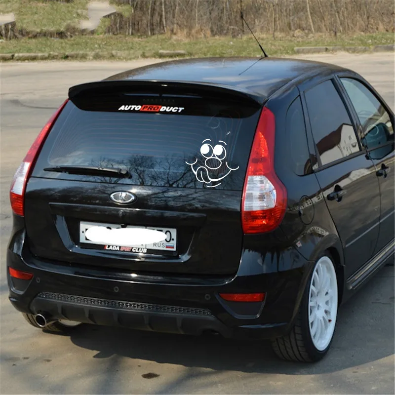 Смешной автомобиль с улыбающимся лицом для Авто/бампера/окна виниловая наклейка