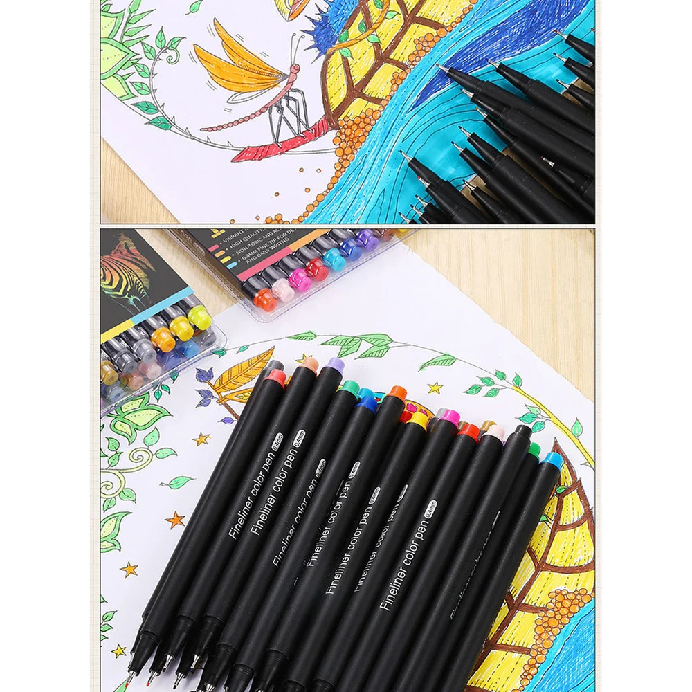 

60pcs 0.4mm Colorful Neutral Marker Pen Hook Line Pen Fineliner Pens for School Office Pen Set Ink Pen Art Supplies (60 Colors)