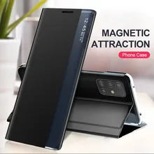 magnetic Flip smart case For samsung galaxy a21s a51 a71 a31 a30 a50 s s20 Ultra s10 plus note 10 lite book stand on phone cover