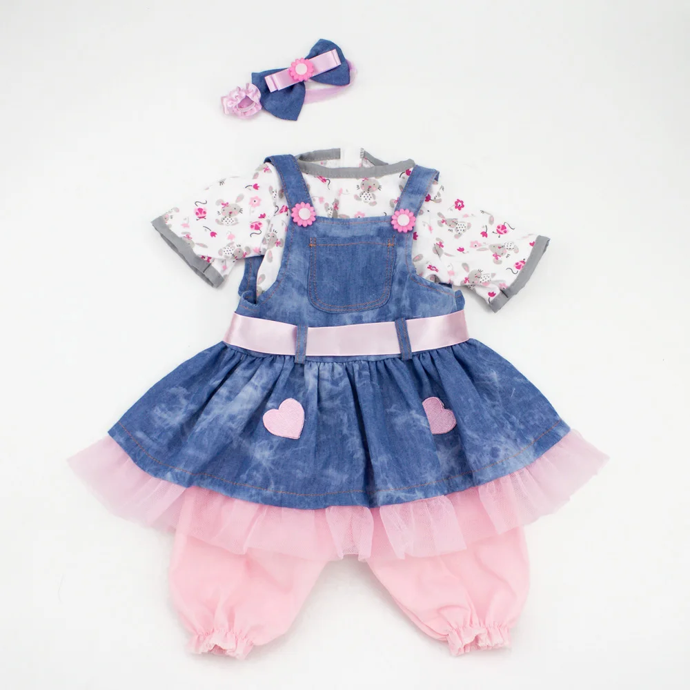 KAYDORA 16 18 дюймов милый Reborn Baby Doll принцесса одежда подходит для 40 47 см Bebe Малыш