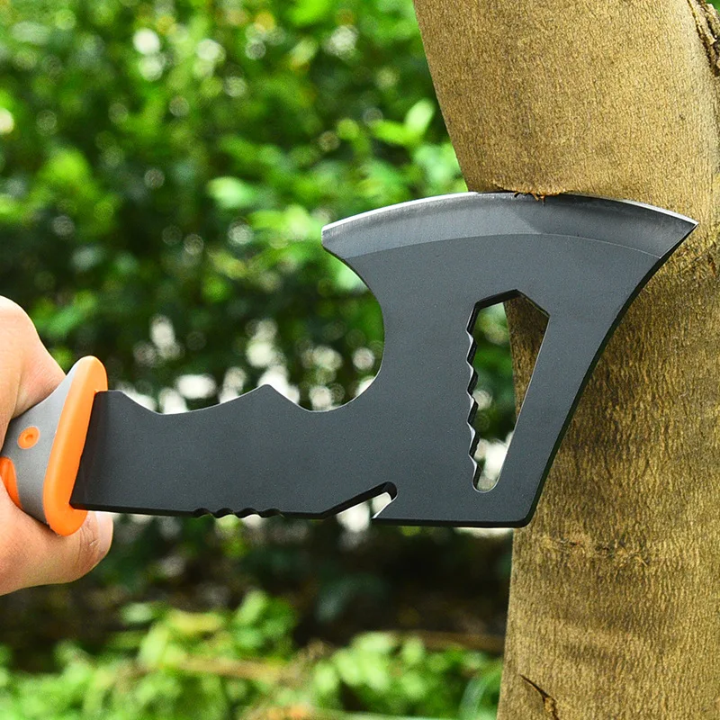 구매 멀티 도구 도끼 토마 호크 전술 축 캠핑 생존 도끼 밧줄 커터 샤프 휴대용 다기능 야외 정글 도끼