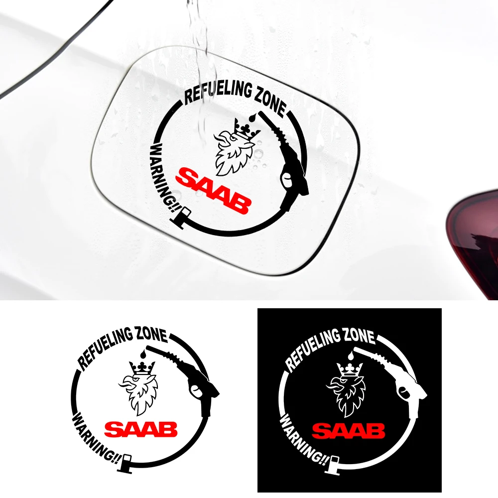 

1Pcs Car Fuel Tank Cover Sticker Car Exterior Decoration Waterproof Personalized for SAAB 9-3 9-5 93 9-7 99 9-X Auto Accessories