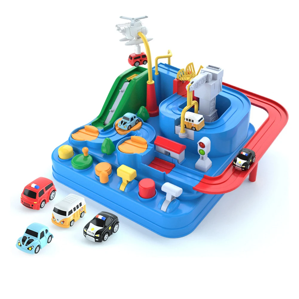 

Racing Rail Car Model Racing Educational Toys Children Track Car Adventure Game Brain Game Mechanical Interactive Train Toy