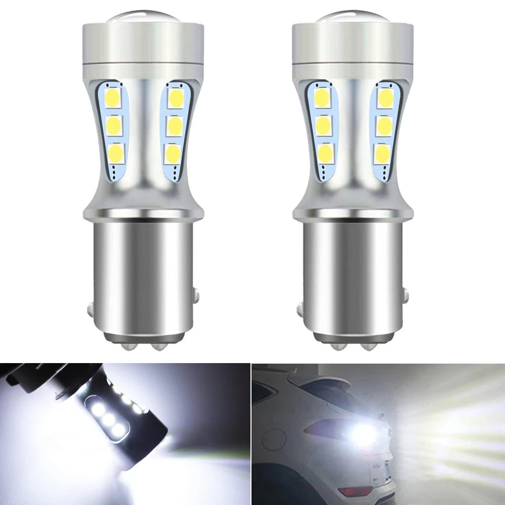 

2X 1157 BAY15D 1156 BA15S P21W LED T20 7443 W21W W21/5W T15 W16W led Bulbs 3030smd CANBUS Car Turn Signal Reverse Light white