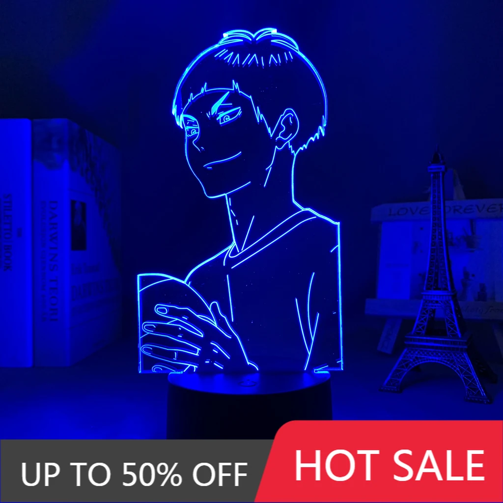 

Haikyu!! Led Night Light for Kids Bedroom Decor Nightlight Birthday Gift Bedside Table 3d Lamp Anime Haikyuu Tsutomu Goshiki