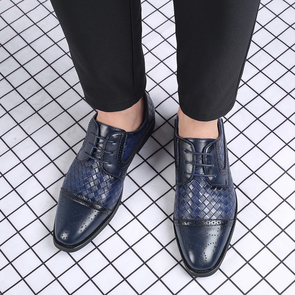 

Original Man Business Dress Shoes Wearable Carved Formal Office Shoes Black Breathable Mens Office Leather Shoes Casual Big Size
