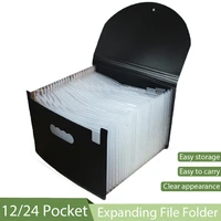 file organizer pocket expanding file folder with cover portable document accordion filing box for desktop plastic receipt paper