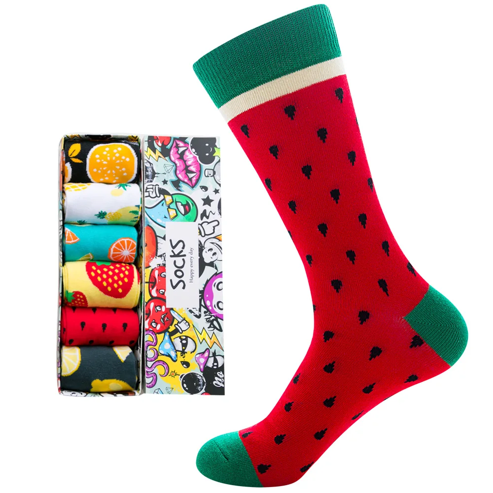 DOIAESKV Новинка весны осень зима смешные мужские носки фоне рисунка Счастливого