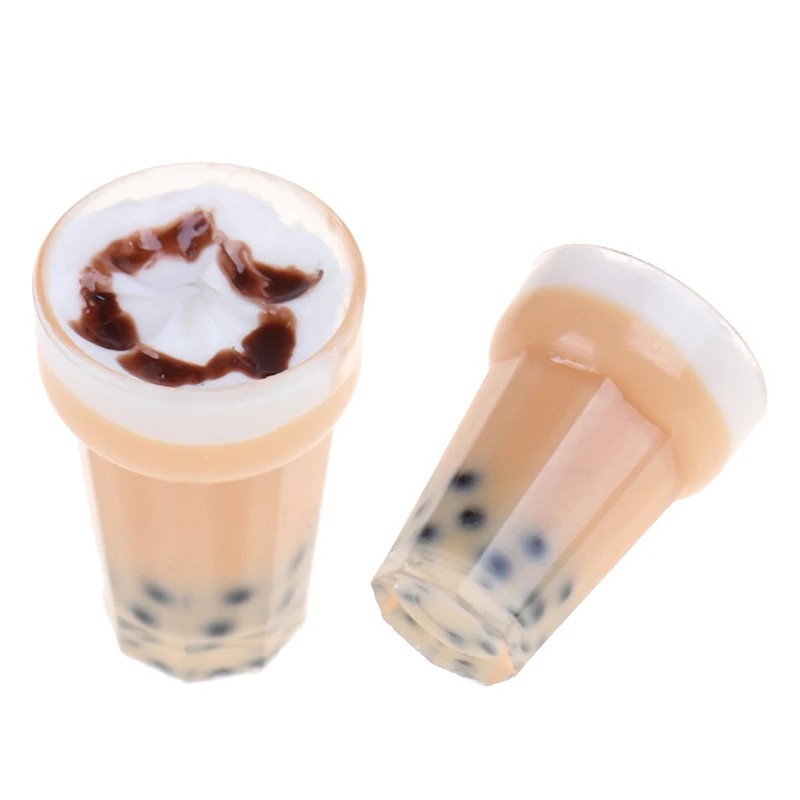 

1pc 1:12 Resin Dollhouse Mini Milk Tea Water Cup Miniature Dollhouse Accessories Cups Toy Decoration Gifts