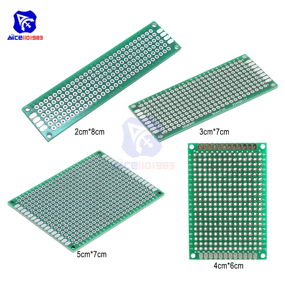4 шт./компл. типа FR4 двухсторонняя прото тип печатная плата 5x7 см 4x6 3x7 2x8 diymore|fr4 double|fr4