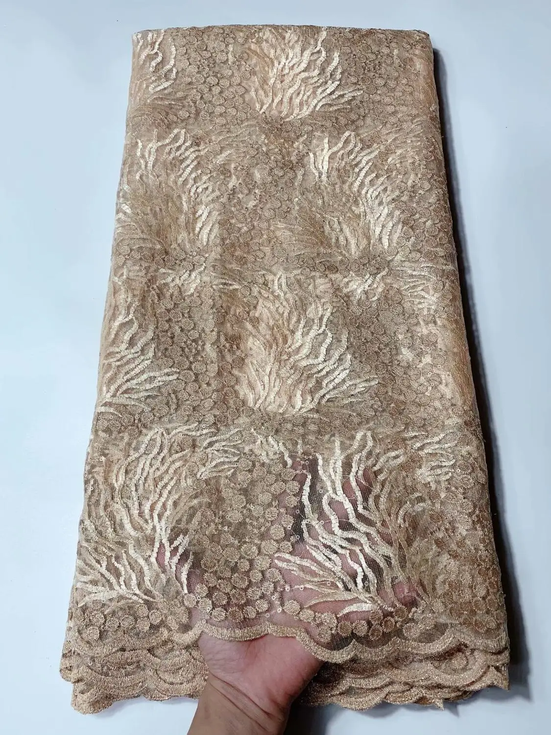 Модные красные Африканские кружева вышитые нигерийские ткань высокого качества