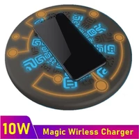 10w magic array qi wireless charger for iphone 8 x xr xs 11 12 13 pro max xiaomi cargador inalambrico fast wireless charging pad