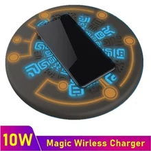 10W Magic Array Qi Wireless Charger For Iphone 8 X XR XS 11 12 13 Pro Max Xiaomi Cargador Inalambrico Fast Wireless Charging Pad