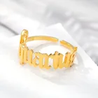 Кольцо созвездия 12 для женщин и мужчин, регулируемое кольцо из нержавеющей стали с надписью на английском языке Водолей
