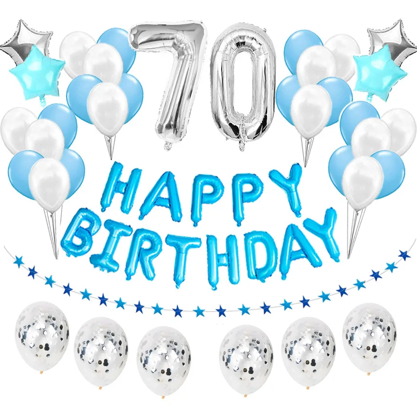 37 шт. 30th 40th 50th 60th Happy Birthday наборы шариков 30 50 лет вечерние украшения для взрослых Для мужчин женские принадлежности для студийной Фотокабины