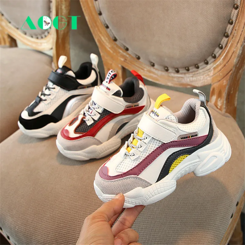 AOGT 2020 Весенняя новая детская обувь для мальчиков и девочек малышей Модные