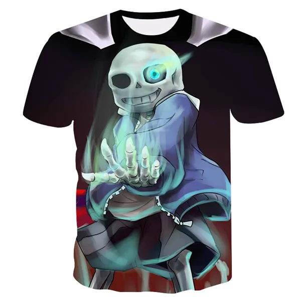 10 Новинка, футболка унисекс с рисунком Undertale Sans, модная мужская футболка с 3D принтом, Топы harajuku - Цвет: 10