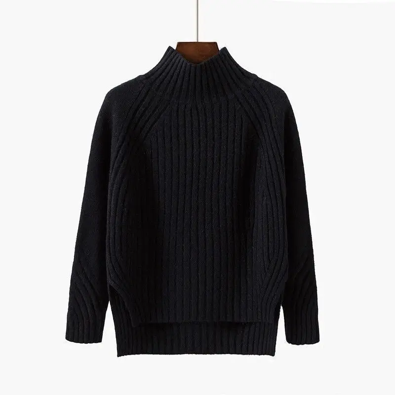 

2019 Autumn Winter Women Sweater and Pullover Fashion Turtleneck Knitted Sweater Women Twisted thickening Thick pullover Sweater