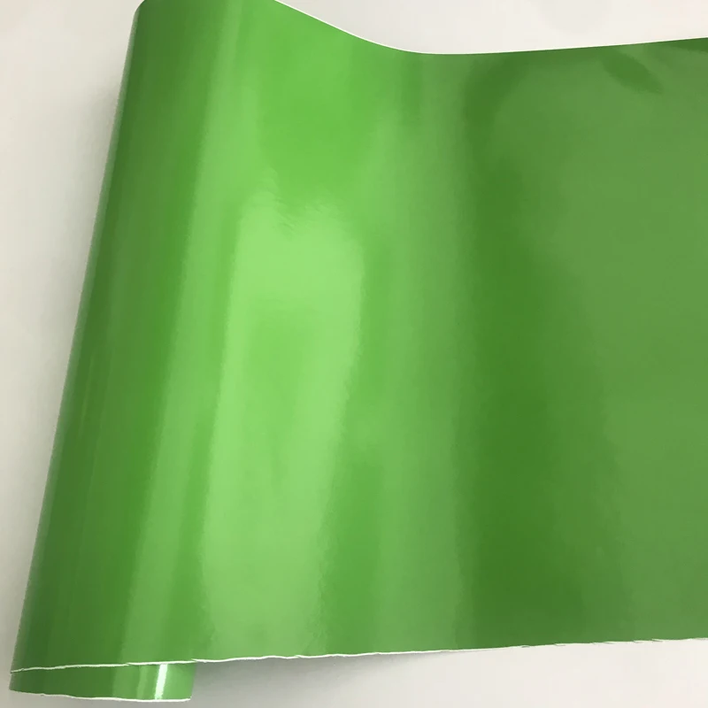 Глянцевая виниловая пленка зеленого Автомобильная фольговая 10/20/30/40/50x152 см |