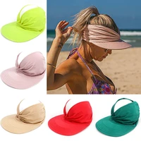 summer womens mens sun hat candy color empty top soft breathable sunscreen hat sun hat fishing hat travel outdoor sports sun hat