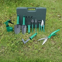 set with 10 pieces gardening tools pruning gardening tools kit aluminum alloy shovel trowel rake garden kitchen supplies set