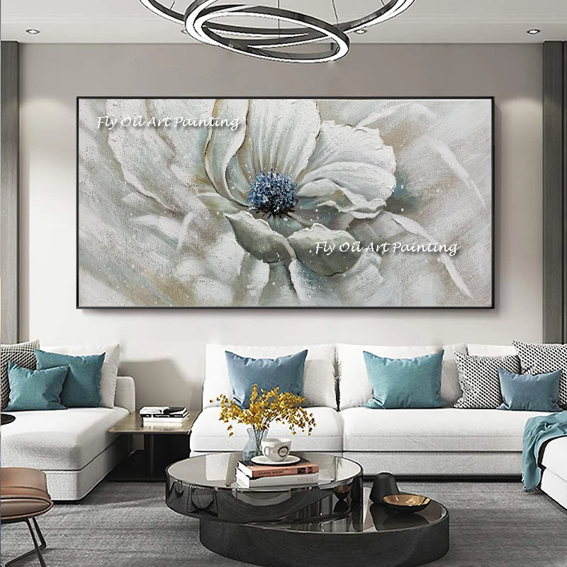 

100% Handmade Oil Painting On Canvas Handmade Flower Paintings Hot Sale Decor Living Room Wall Art Pictures
