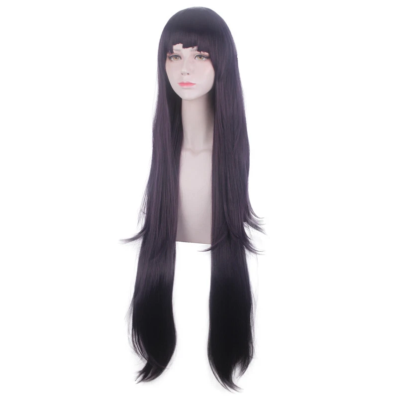 100 см Danganronpa: триггер Happy Havoc Косплей парики Mikan Tsumiki играя короткие черные