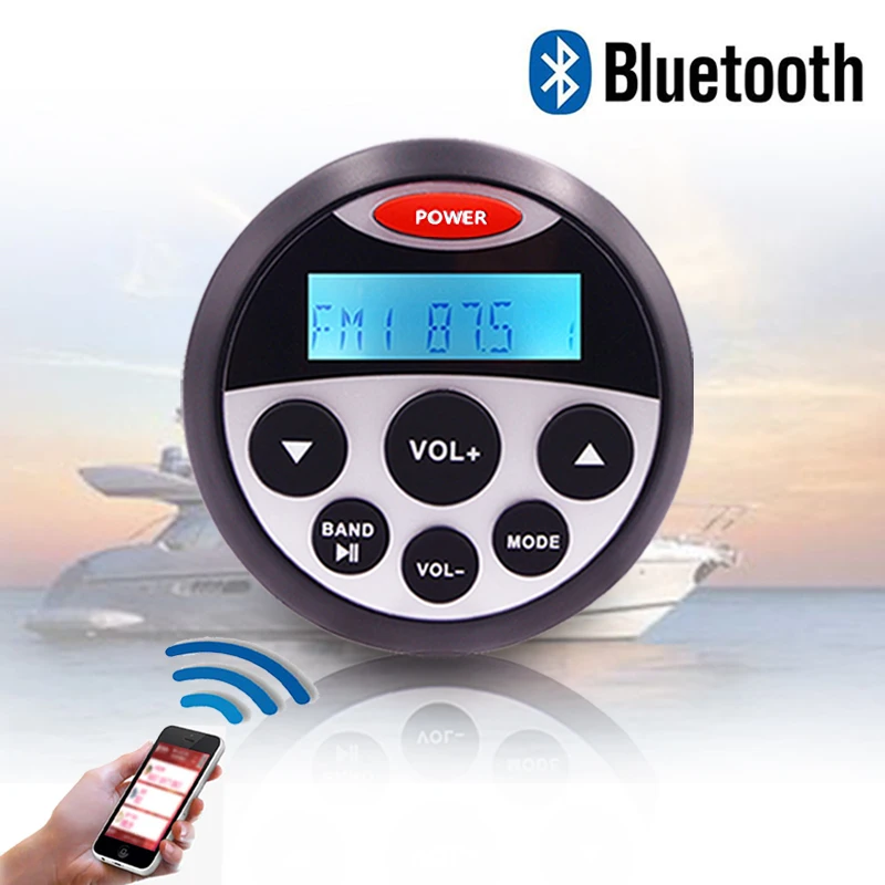 Водонепроницаемое морское радио Bluetooth стерео FM AM аудио приемник для авто
