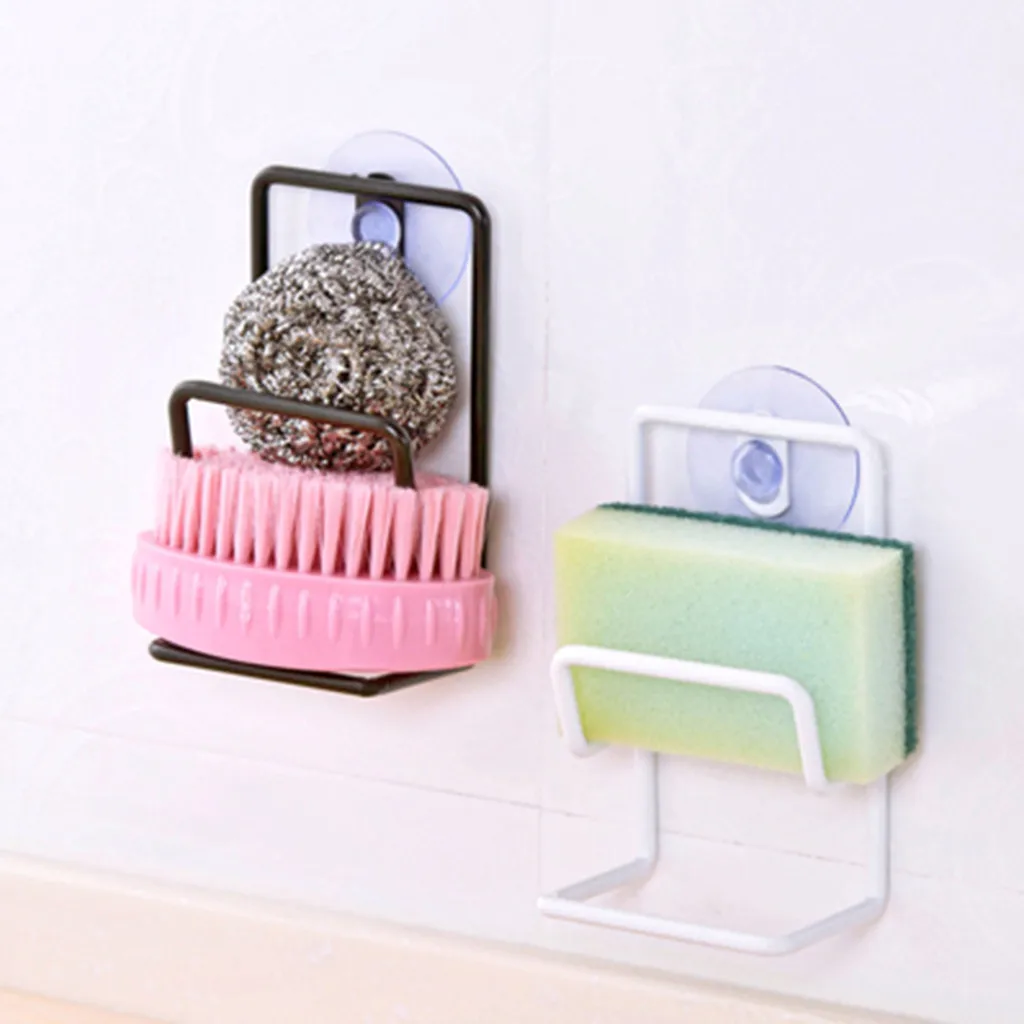 2 шт. держатель для губок на кухню присоске Базовая щетка мойки полотенец стойка