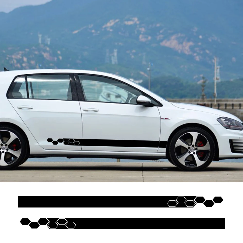 Автомобильные наклейки виниловые на дверь и боковую юбку для Volkswagen VW Golf 4 5 6 7 MK3 MK4