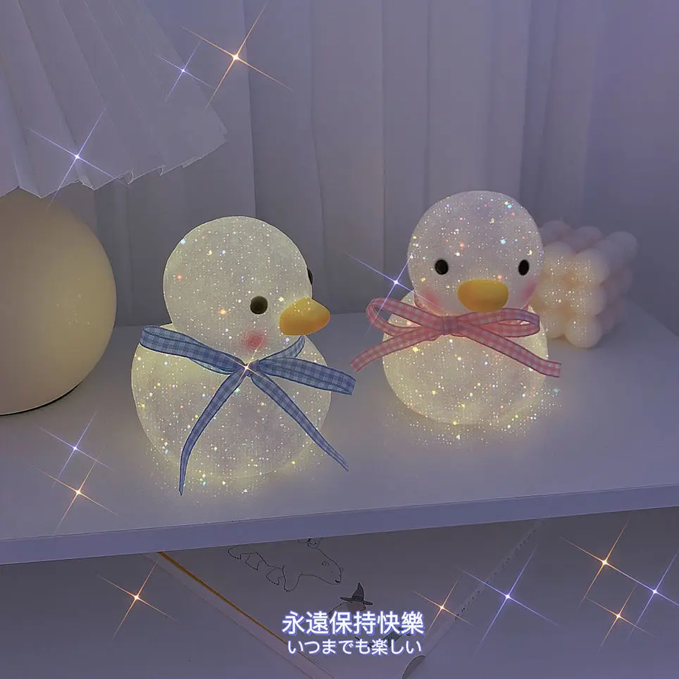 

Cute Girl Heart Little Duck Little Night Light Unplugged Cartoon Creativity Personalized Bedroom Bedside Lamp Birthday Gift Room