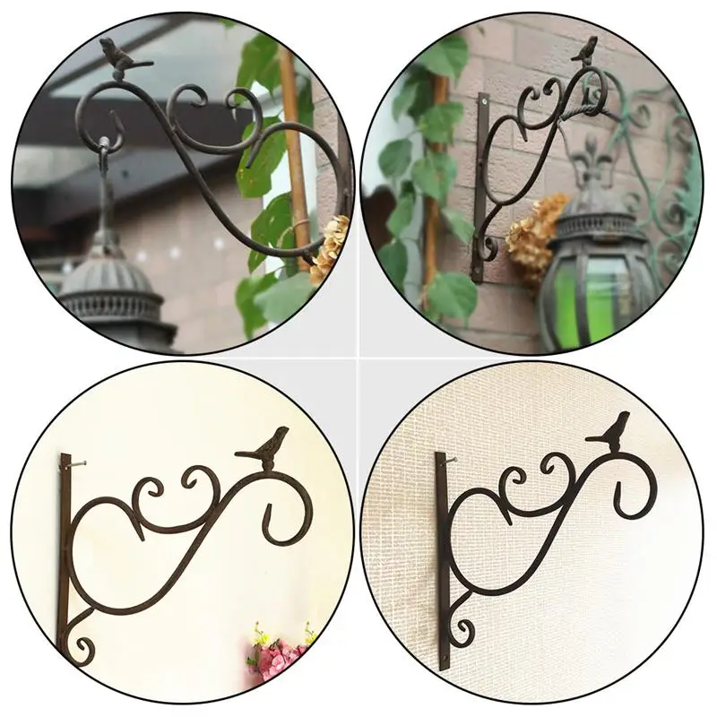 

1pc Antique Wall-mounted Garden Flowerpot Hanger Iron Art Hook Wall Decoration