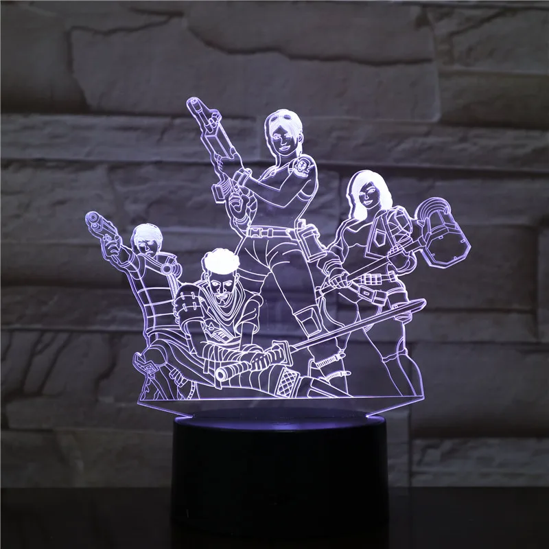 Game Team Figure 3D Table Lamp LED Night Light 7 Colors Changing Bedroom Sleep Lighting Home Decor Gifts Souvenirs | Лампы и освещение