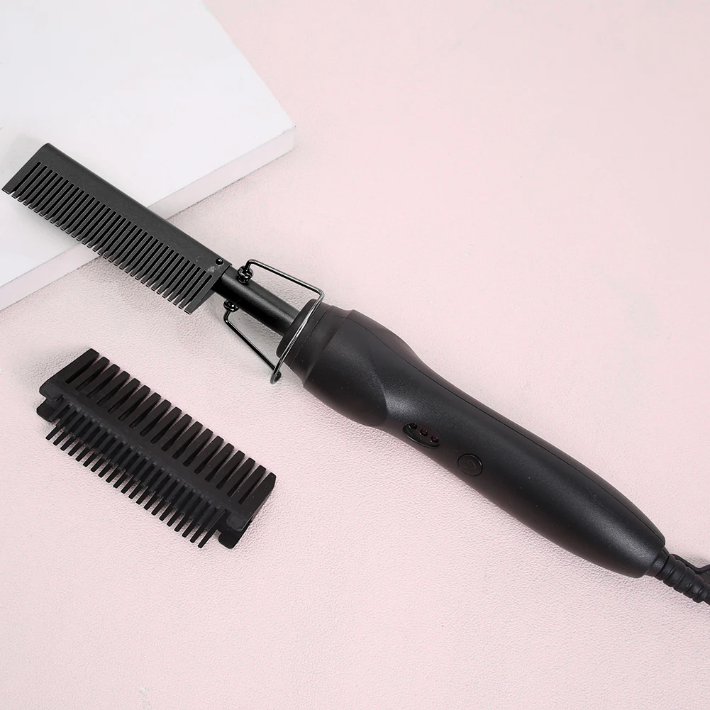 

2 in 1 Flat Irons Hair Straightening Brush Fast Hot Heating Comb Hair Straightener Curling Iron Hair Curler Styler