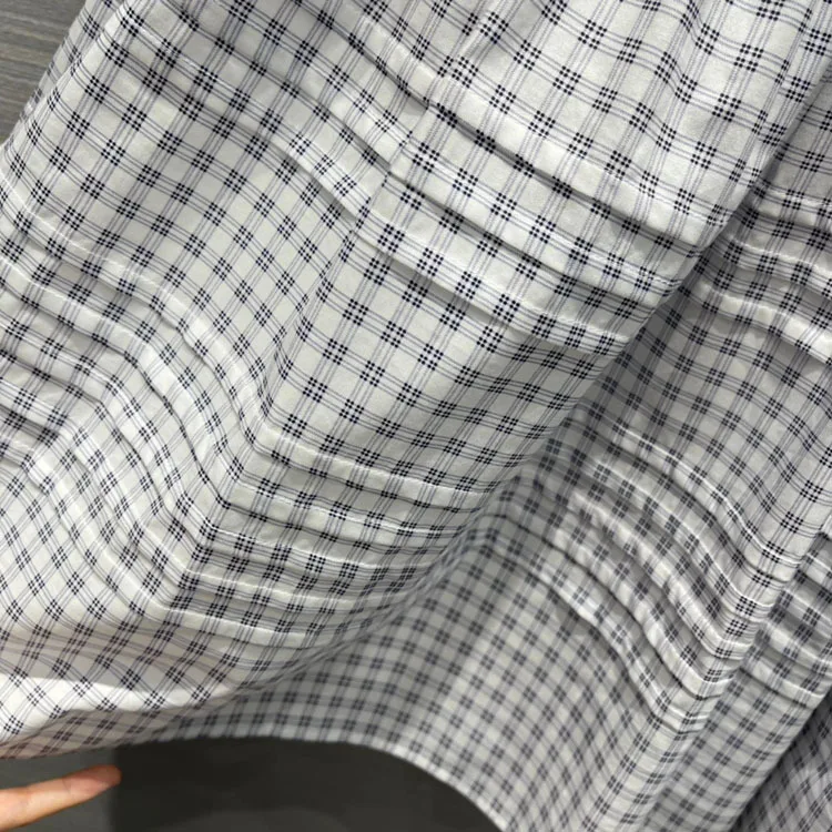 

Sweet Elegant Plaid Dresses for Women Summer 2021 New Luxury Brand Puff Sleeve Ball Gown High Quality Cotton Plaid Dresses Lady