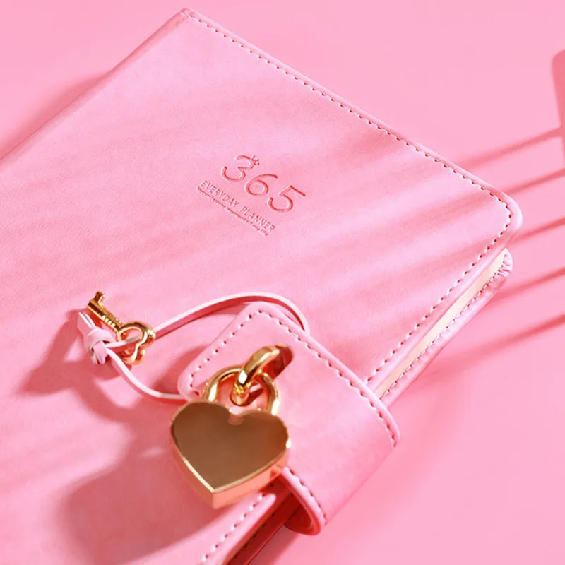 365 блокнот-планировщик с замком A5 цветная внутренняя страница иллюстрация