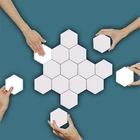 Настенный светильник с сенсорной панелью, вилкой Стандарта ЕС, США, Великобритании, креативная Модульная сборка, квантовые бра, магнитный Декор светодиодный ные панели для спальни