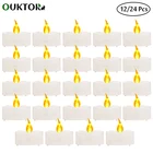 1224 шт.лот Светодиодная свеча, чайный светильник на батарейках, ночные светильники, беспламенный светильник для чая, украшение для свадьбы, дома, вечеринки, искусственные свечи