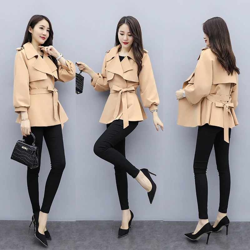 

pure color long sleeve 2020 winter autumn joker fashion tweed cloth coat women overcoat with belt top outwear warm