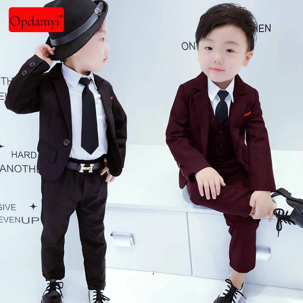 Детское свадебное платье джентльмена костюм для мальчика из трех частей куртка +