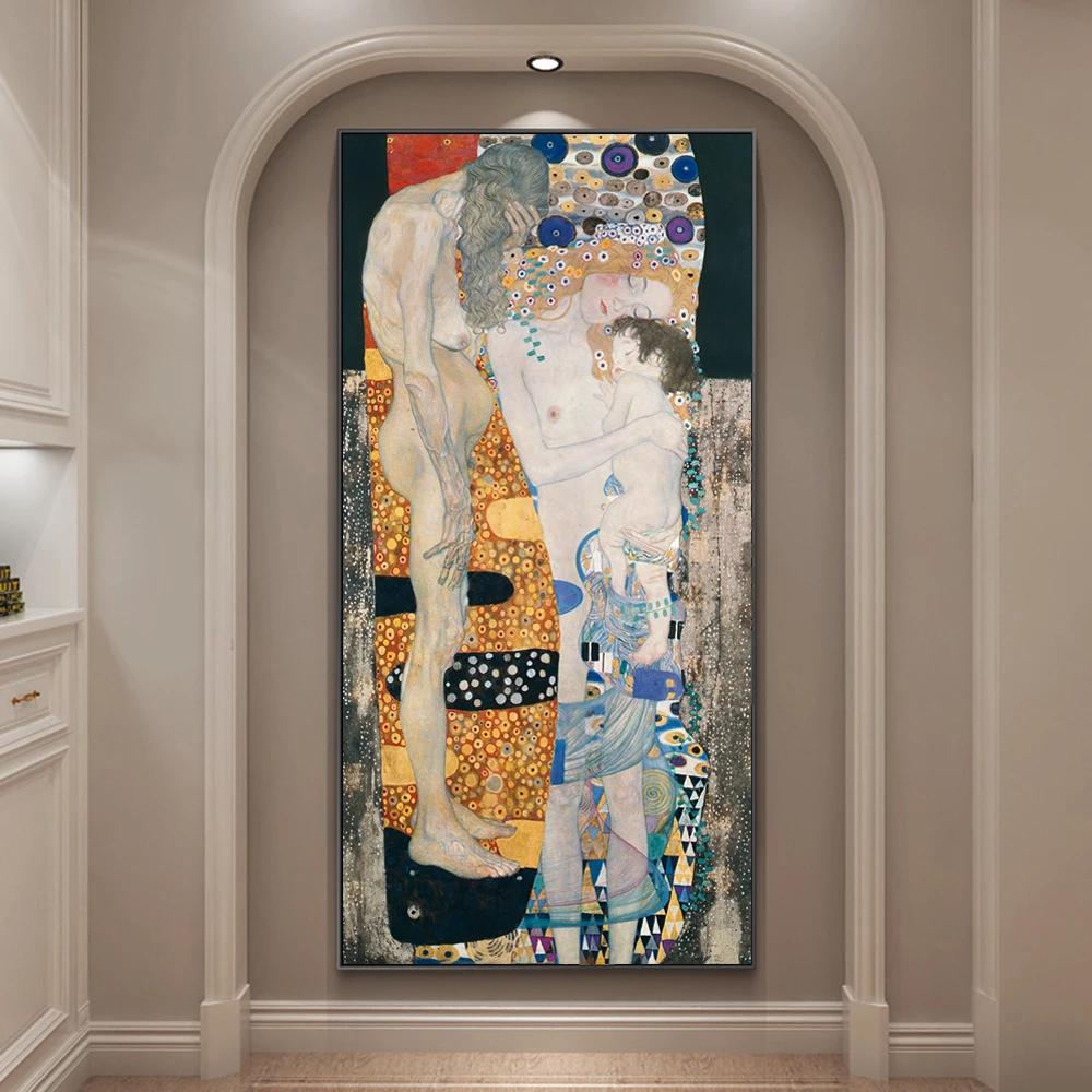 

The Three Ages of Woman 1905 by Gustav Klimt Famous Art Paintings On the Wall Art Posters And Prints Sexy Woman Art Pictures