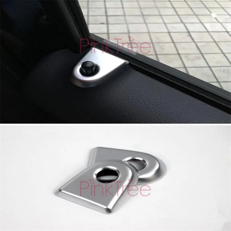 Хромированный дверной замок комплект молдинговых крышек отделка Стайлинг