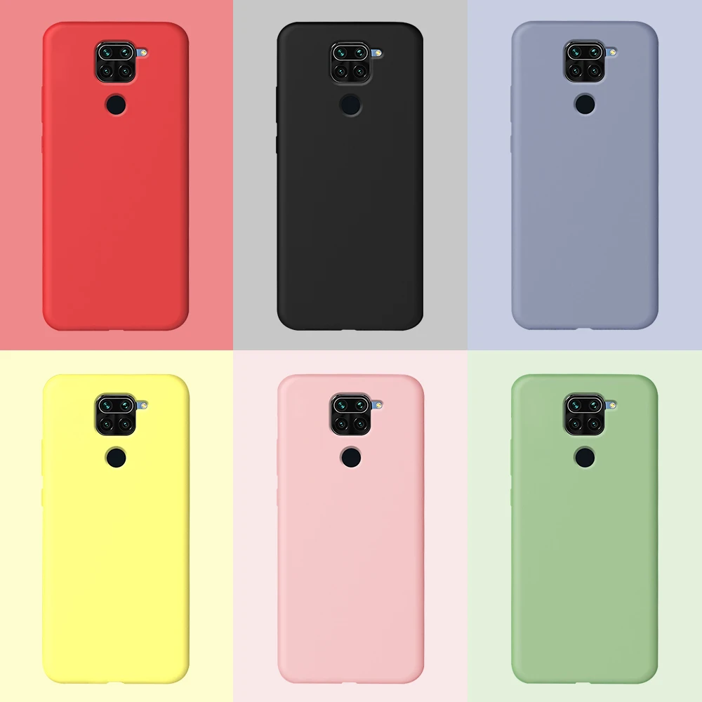 Чехол из жидкого силикона для Xiaomi Redmi Note 9 8 7 Pro Max 9S T мягкий тонкий чехол 9A 8A |