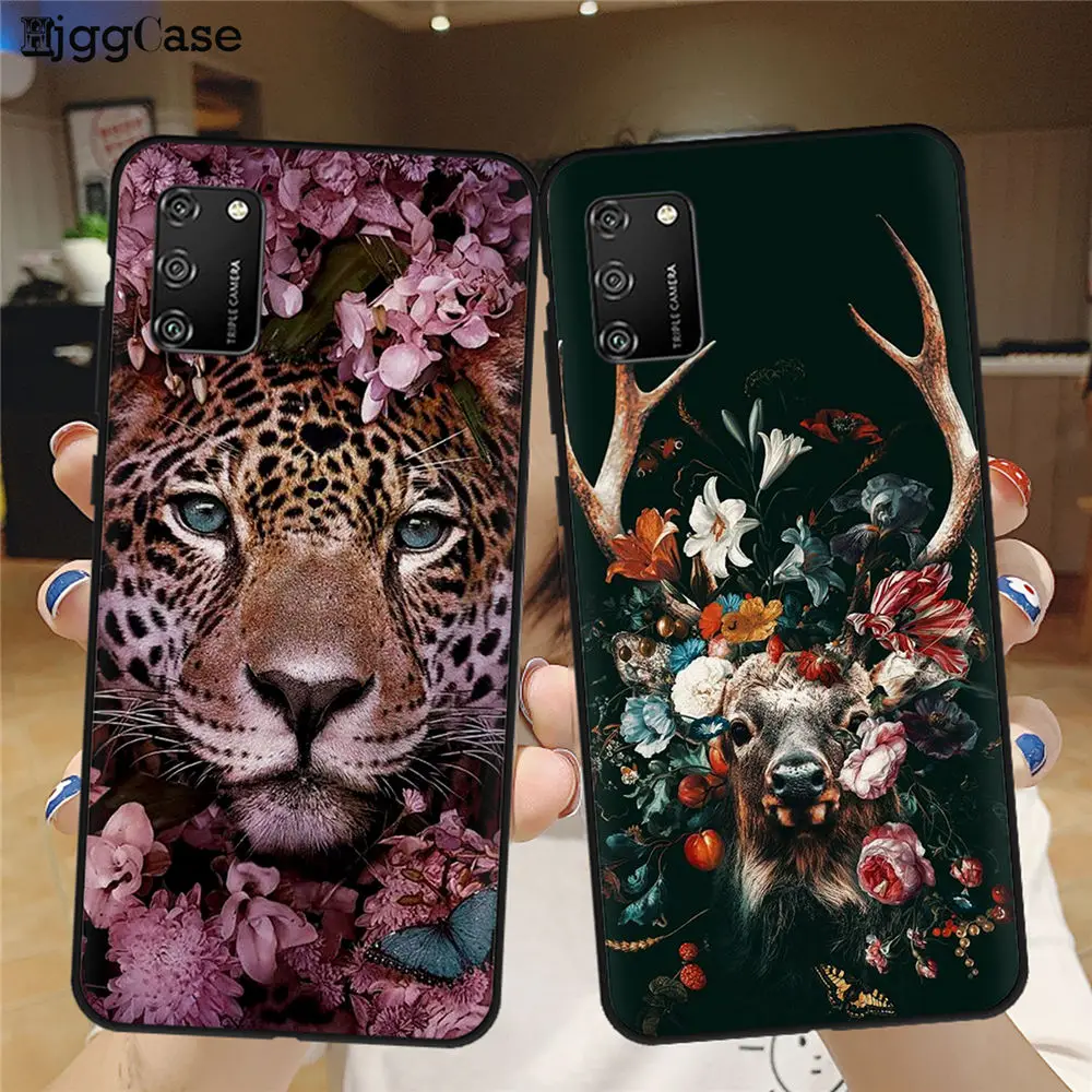 Чехол для телефона с изображением животных и цветов Samsung Galaxy A10 A20 A30 A40 A50 A70 A51 A71