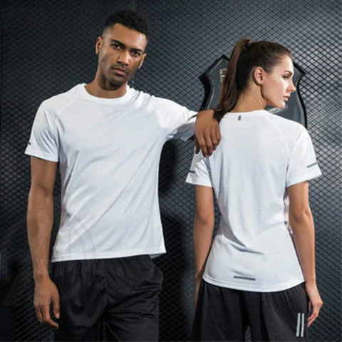 

Men's and Women's Short-Sleeved Summer Sports Couple's Loose Thin Breathable Fitness Clothes Casual Sweat-Absorbent Running
