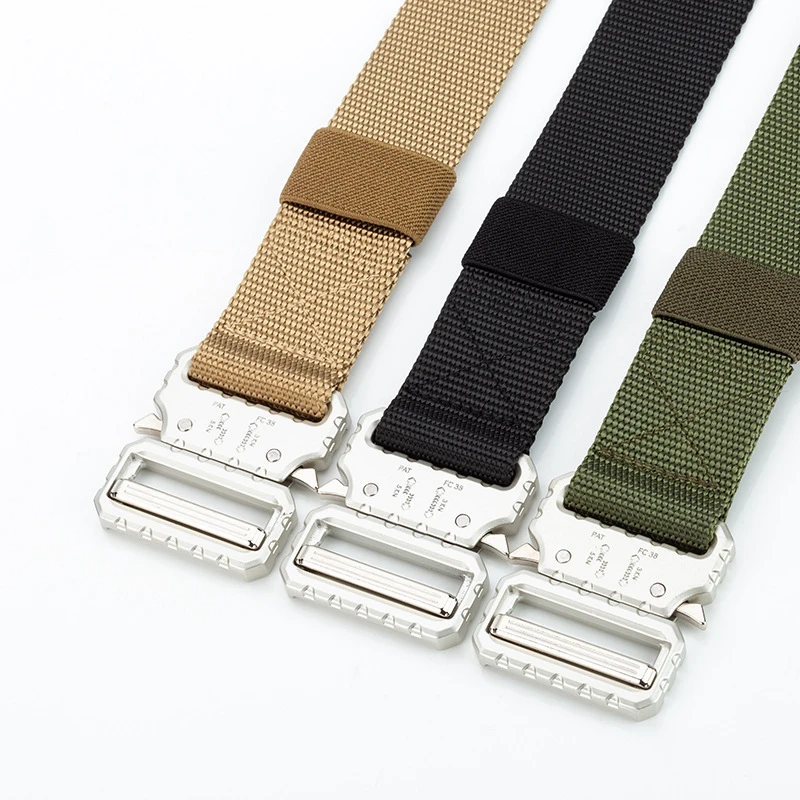 Тактический военный ремень с регулируемой металлической пряжкой из сплава