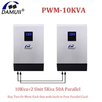 damuii pwm 10kva solar inverter 10000va 8000watt pure sine wave off grid hybrid inverter 230v 50a charge controller 48dc battery