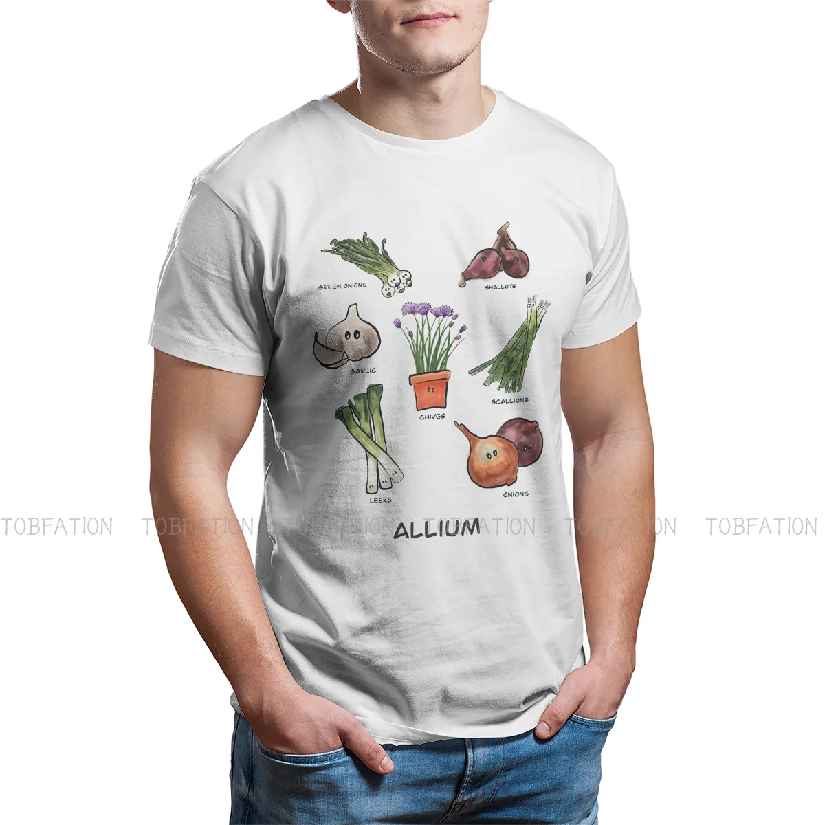 Футболки из 100% хлопка с изображением овощей Мужская футболка новая трендовая