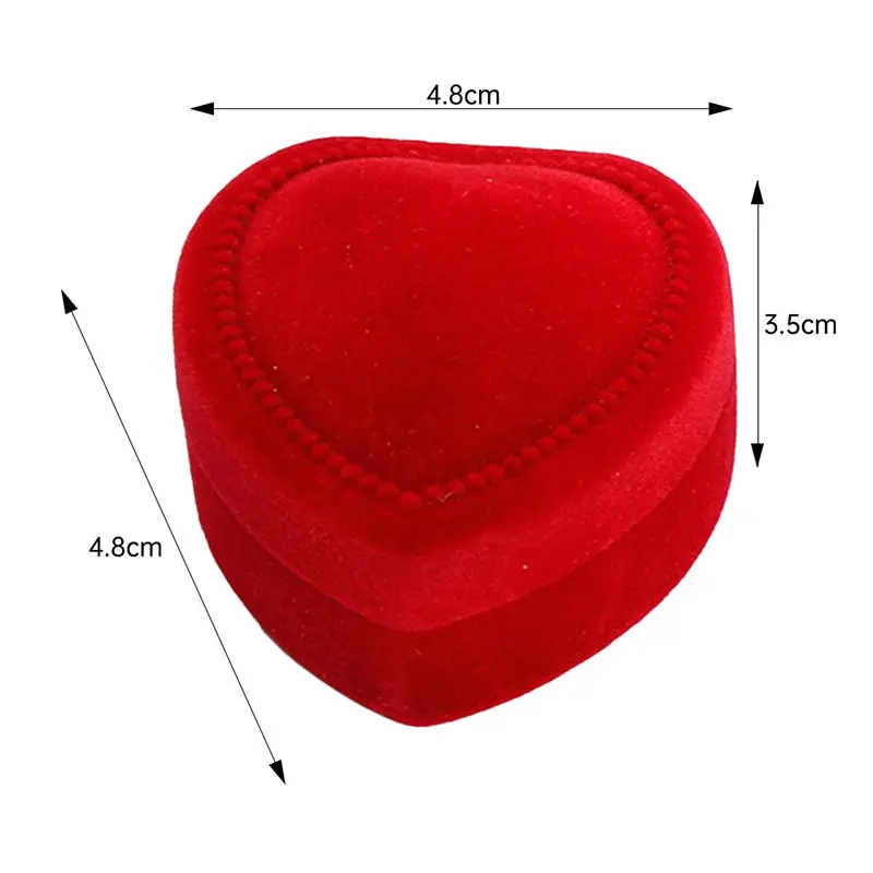 

Red Wedding Velvet Earrings Ring Box Romantic Engagement Ring Boxes Jewelry Display Case Holder Jewelry Gift Packaging Boxes Hot